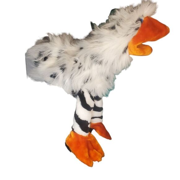 Lucy's Toys Bird Hand Puppet PlushBlack White Blue Eyes Imagination - Picture 2 of 3